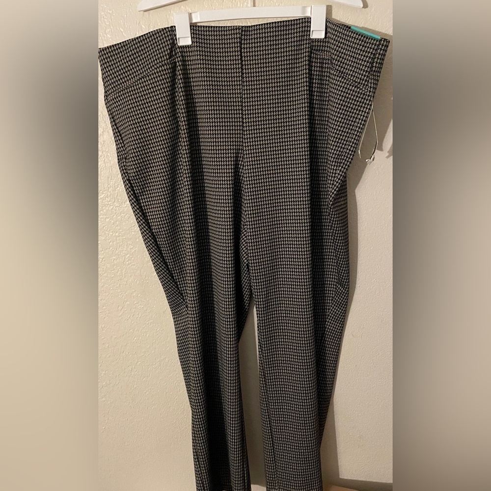 Investments Black and White Checkered Trousers